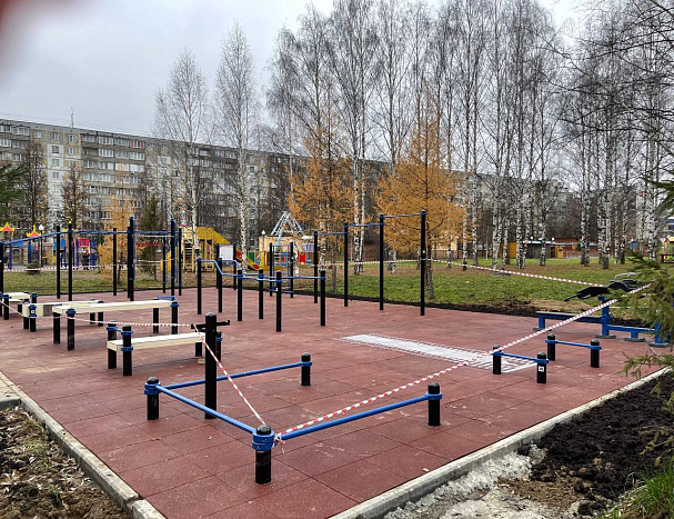 В Кочуровском парке Кирова установили новую площадку ГТО