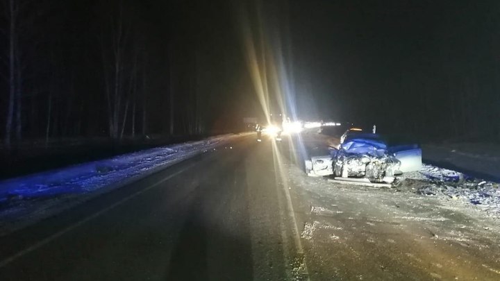 Два человека погибли в лобовом столкновении иномарок под Новосибирском