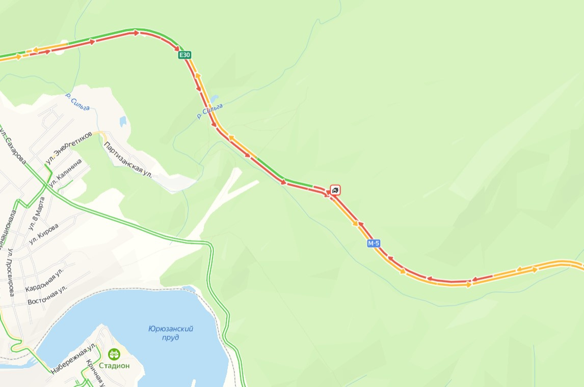 Пробки челябинск м5