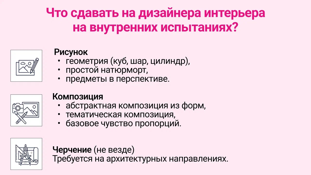 Что сдают на дизайнера интерьера: экзамены после 9, 11 класса в 2026 году