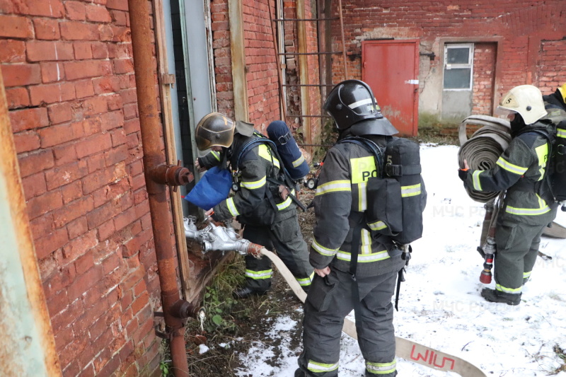 Пожарно-тактические учения на Комбинате технических тканей