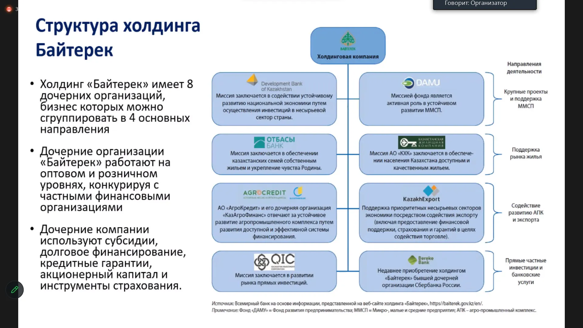 Реорганизацию Байтерека и предложения Всемирного банка обсудили эксперты 2589929 - Kapital.kz 