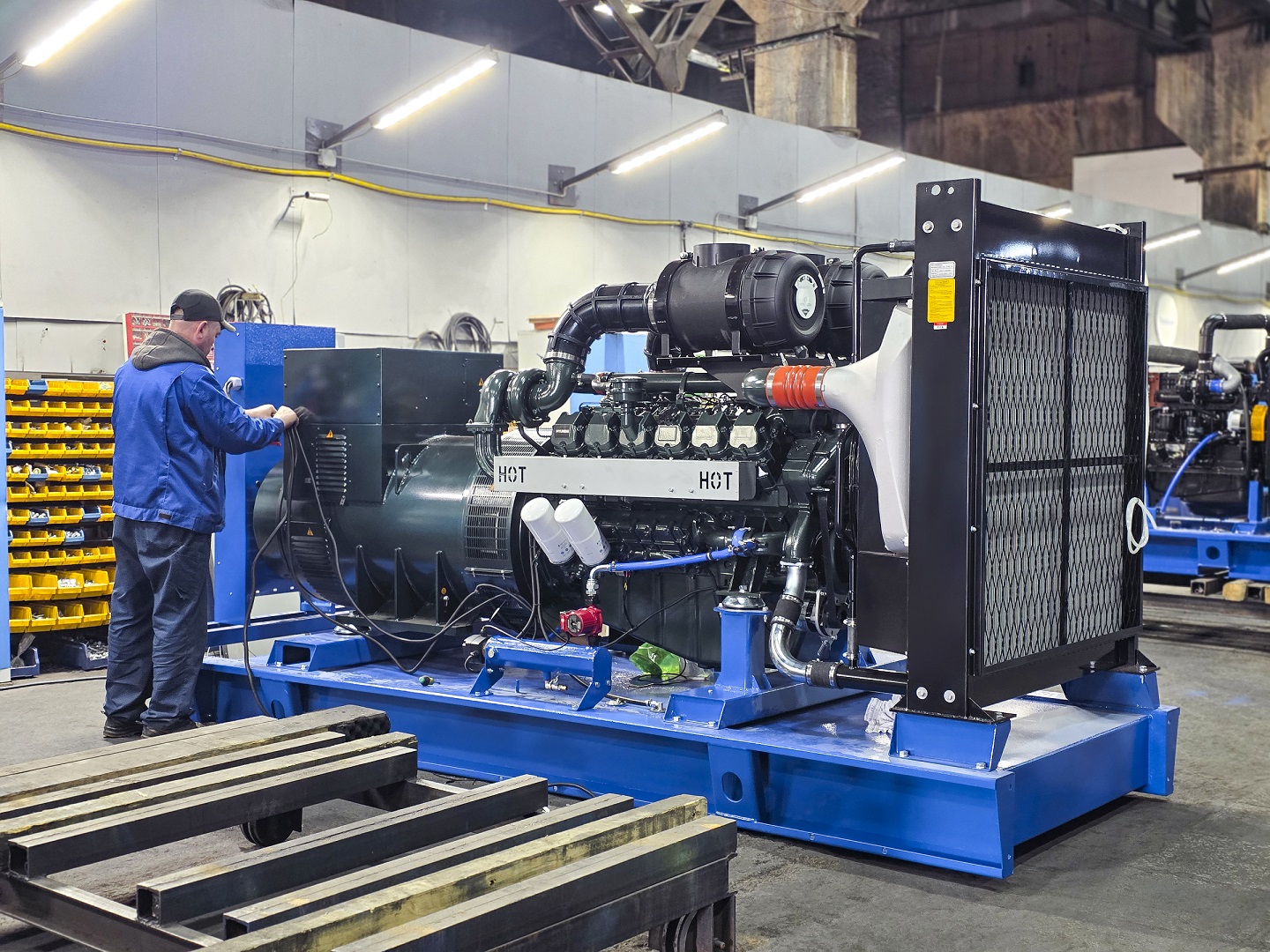 Дизель-генератор 600 кВт с двигателем Hyundai Doosan