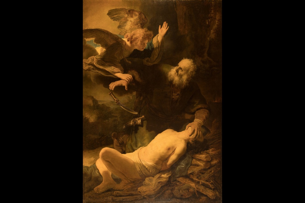 Рембрандт Харменс ван Рейн. Жертвоприношение Авраама (фрагмент после реставрации) Голландия, 1635 год.