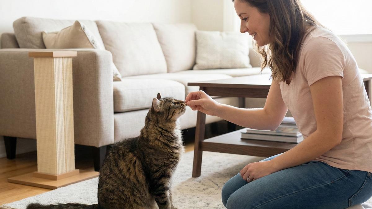 Женщина с кошкой