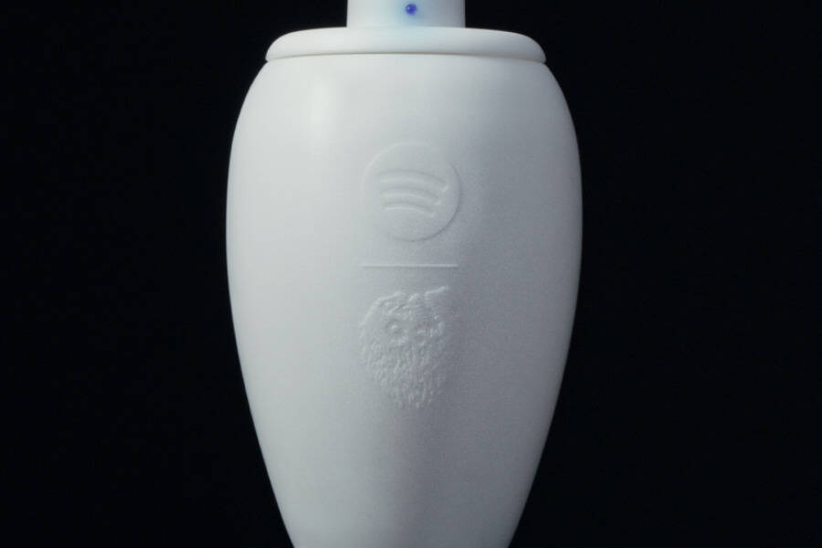 spotify x liquid death cremation urn speaker