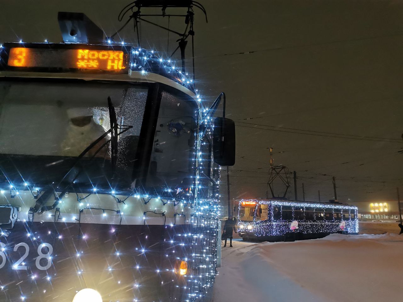 Три новогодних трамвая вышли на маршруты Нижнего Новгорода