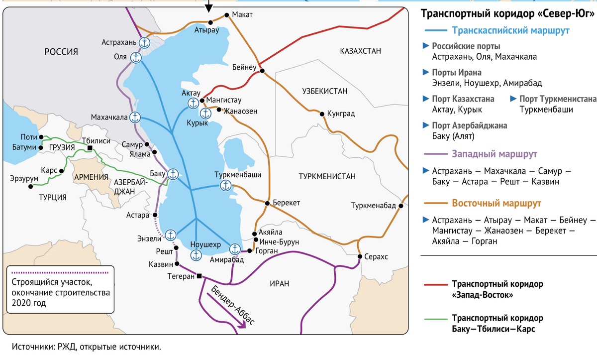 Казахстан грузия карта