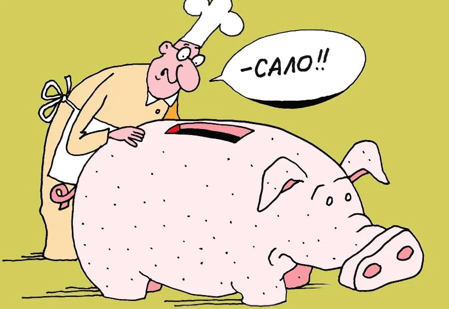 Лекарство без рецепта. Как развивается рынок сала в России? | РИСУНОК Михаила ЛАРИЧЕВА