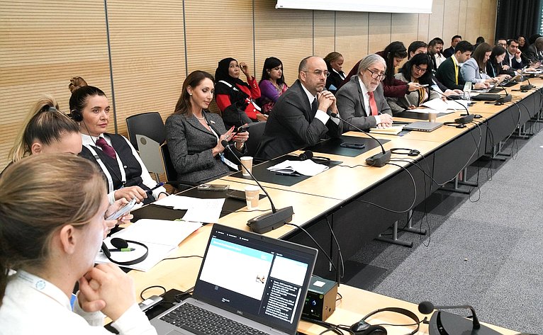 Сенаторы в составе делегации Федерального Собрания РФ участвуют в 151-й Ассамблее Межпарламентского союза в Женеве