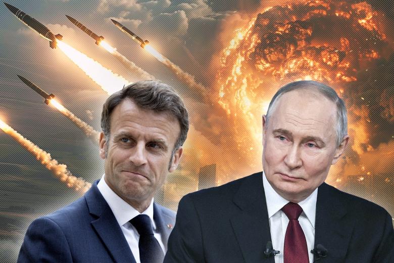 Эммануэль Макрон и Владимир Путин