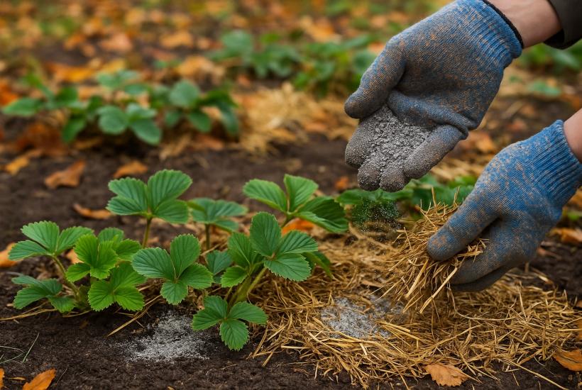 Укрытие клубники на зиму