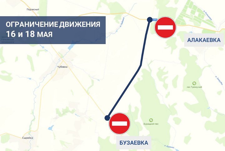ограничение движения в Кинельском районе Самарской области
