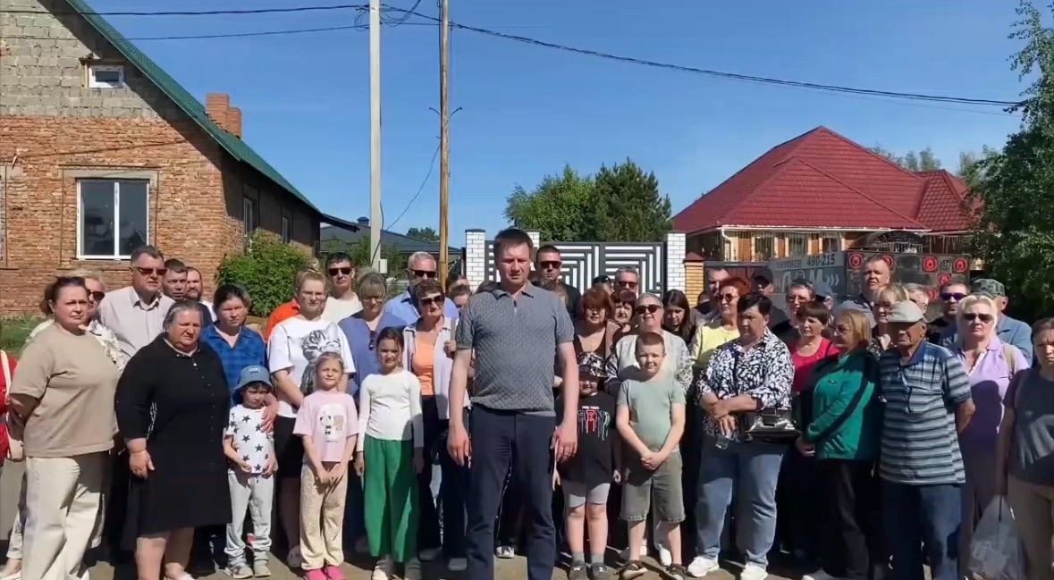 Скрин из видеообращения жителей СНТ
