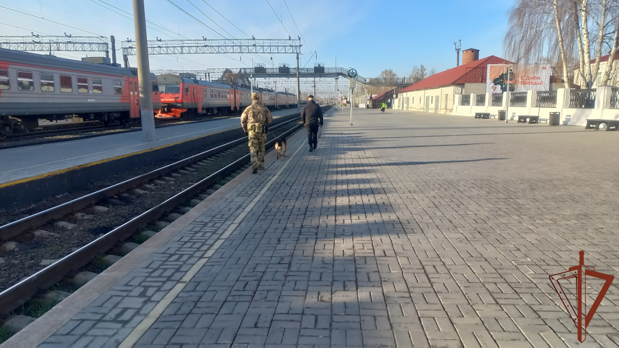 В Удмуртии росгвардейцы обеспечили безопасность во время прибытия «Поезда Победы» (видео)
