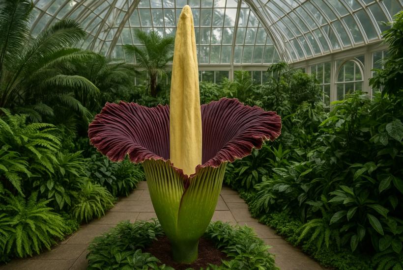 Аморфофаллус титанический — трупный цветок