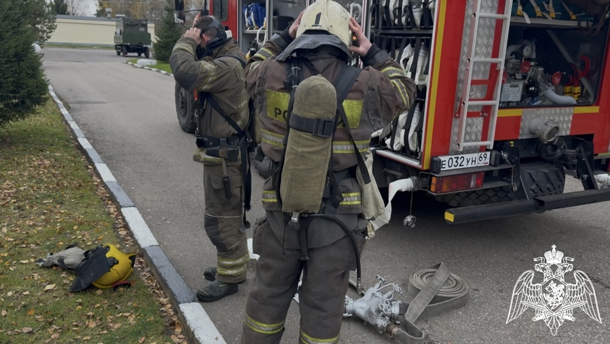 В Твери личный состав Росгвардии принял участие в межведомственных пожарно-тактических учениях