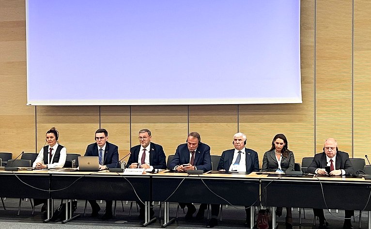 Сенаторы в составе делегации Федерального Собрания РФ участвуют в 151-й Ассамблее Межпарламентского союза в Женеве