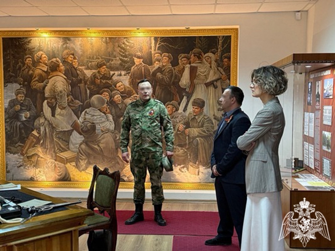 Начальник Центра подготовки личного состава Северо-Западного округа Росгвардии провел рабочую встречу с депутатом Госдумы Марией Бутиной