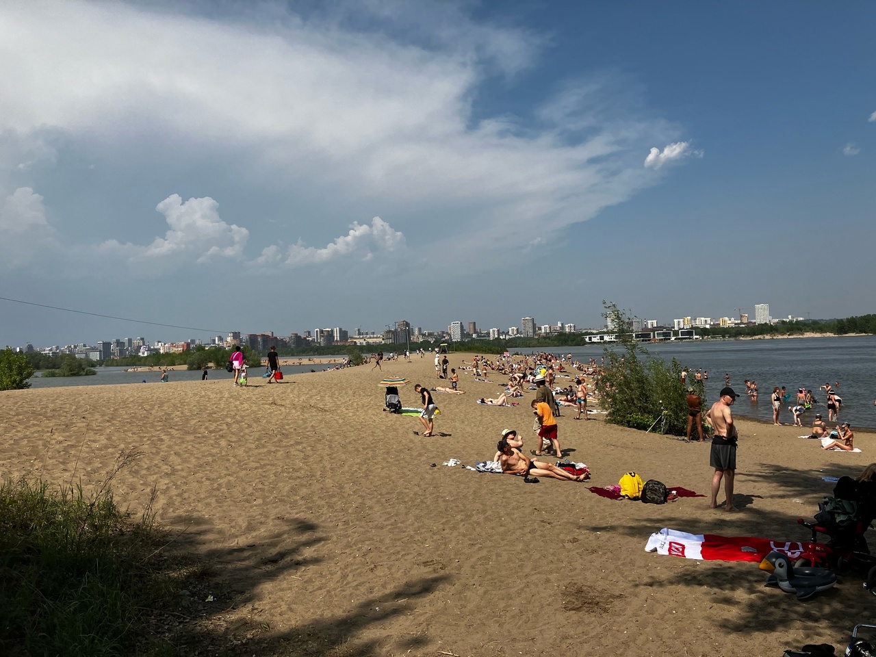 пляж обское море в новосибирске