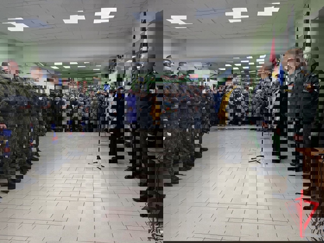 Офицер Росгвардии принял участие в проводах магаданских призывников