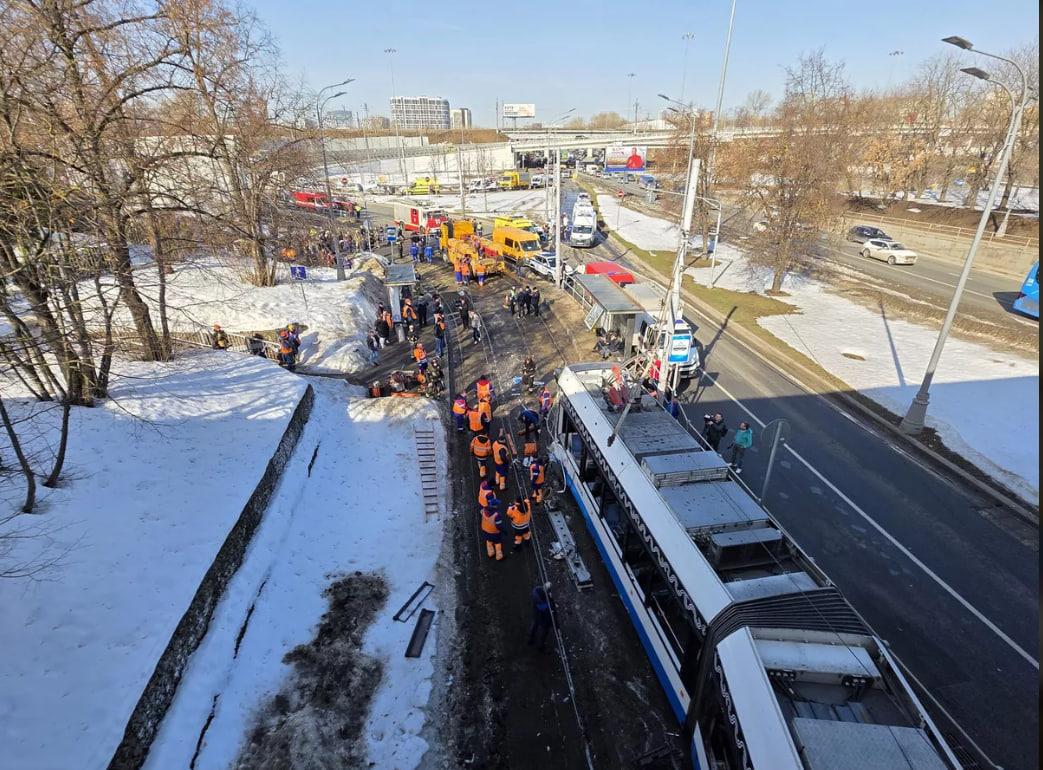 ДТП с участием трамваев в Москве