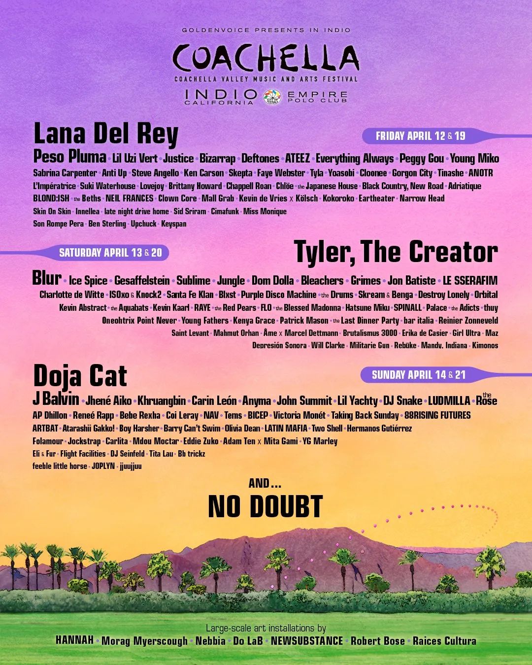 Coachella 2024 список участников