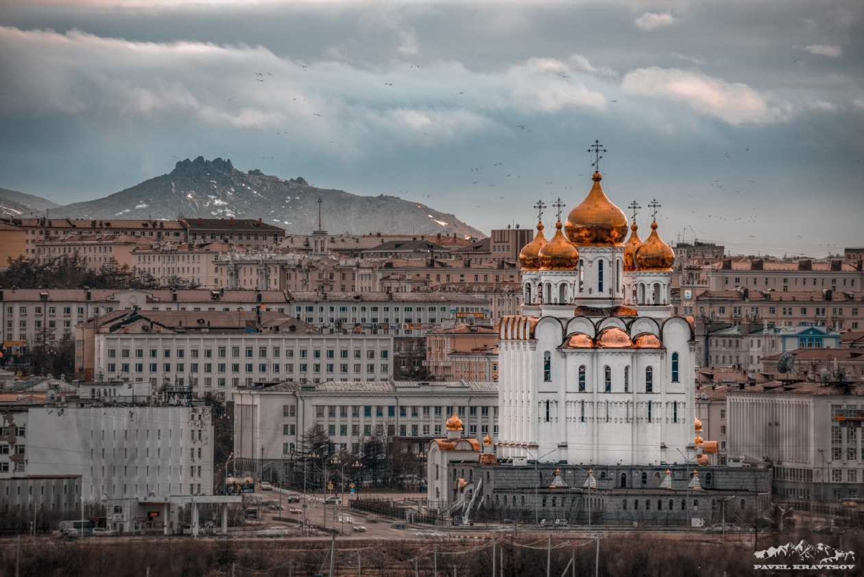 Соборная площадь в Магадане фото