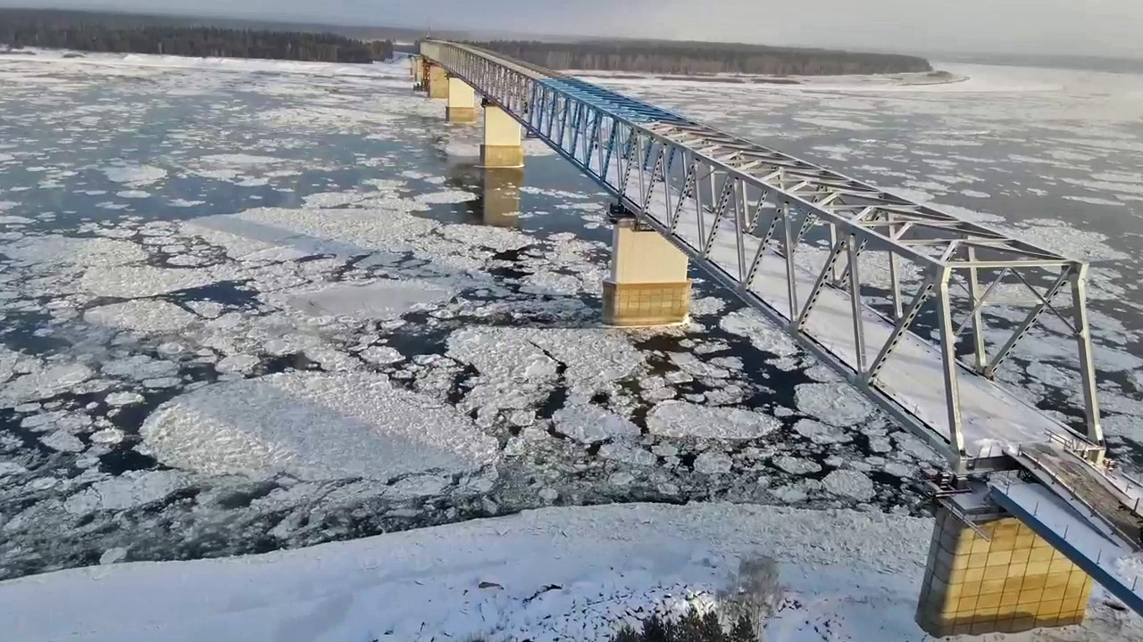 Высокогорский мост через енисей