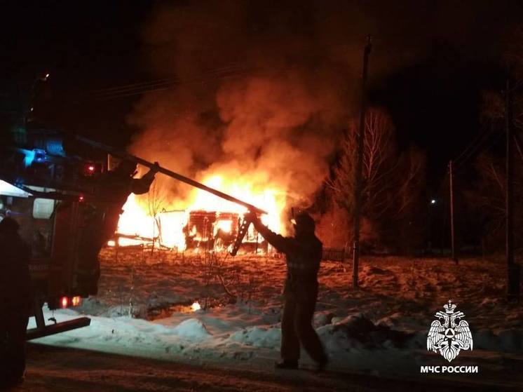 Утром в Тверской области сгорел дачный дом