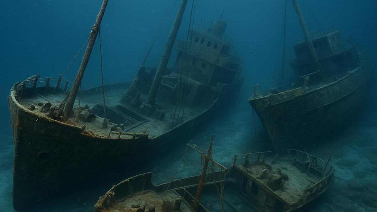 затонувшие корабли на дне моря