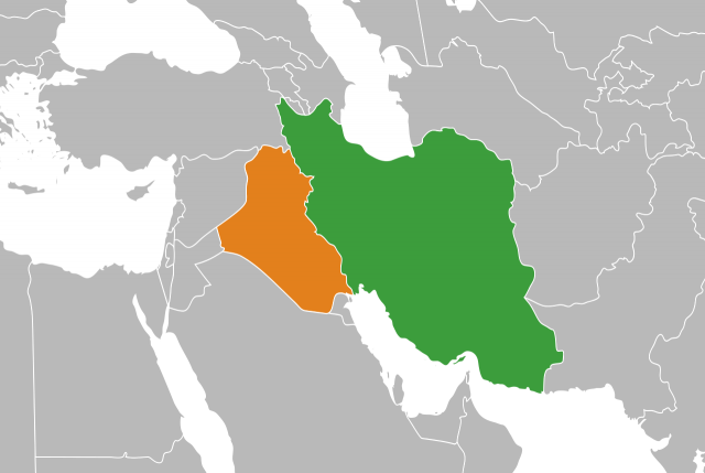 Иран и Ирак на карте мира