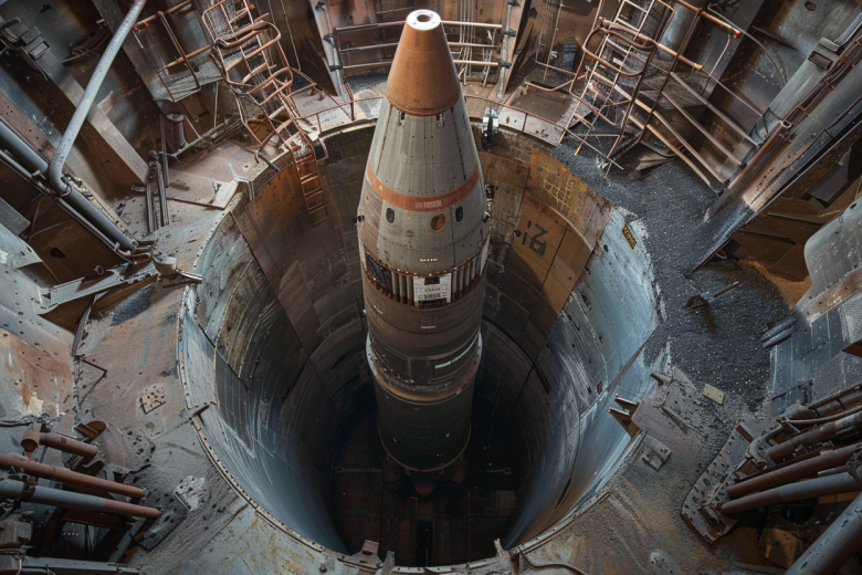 Установка ракетного комплекса «Орешник» в представлении ИИ