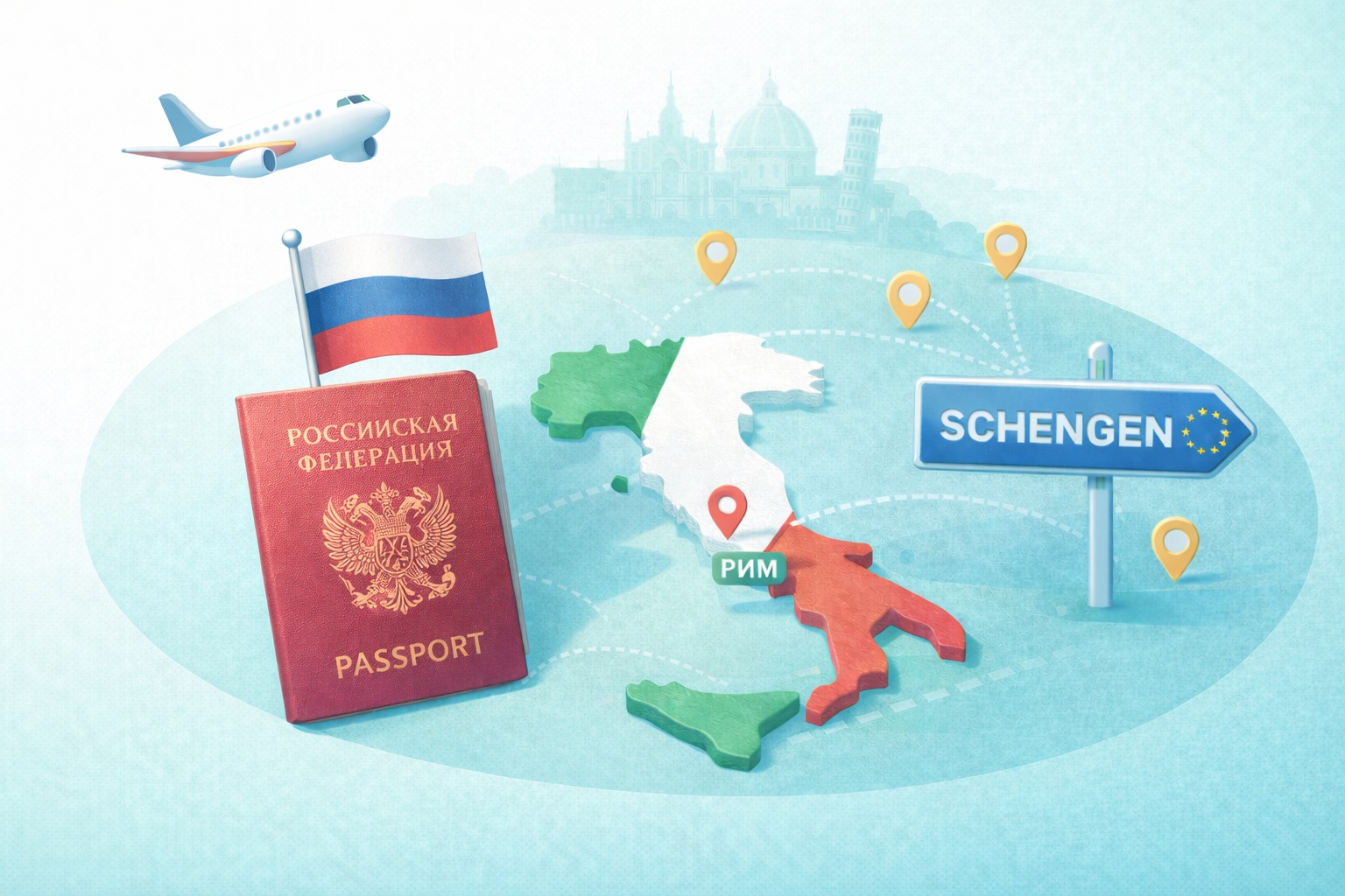 Как получить визу в Италию для россиян в 2026 году: подробный гид