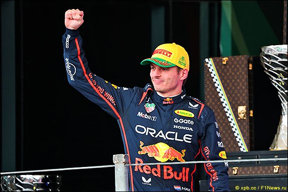 Подиум Гран При Сан-Паулу 2025. Макс Ферстаппен.