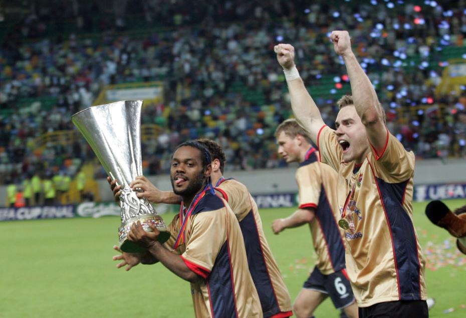ЦСКА празднует победу в Лиссабоне, 2005 год