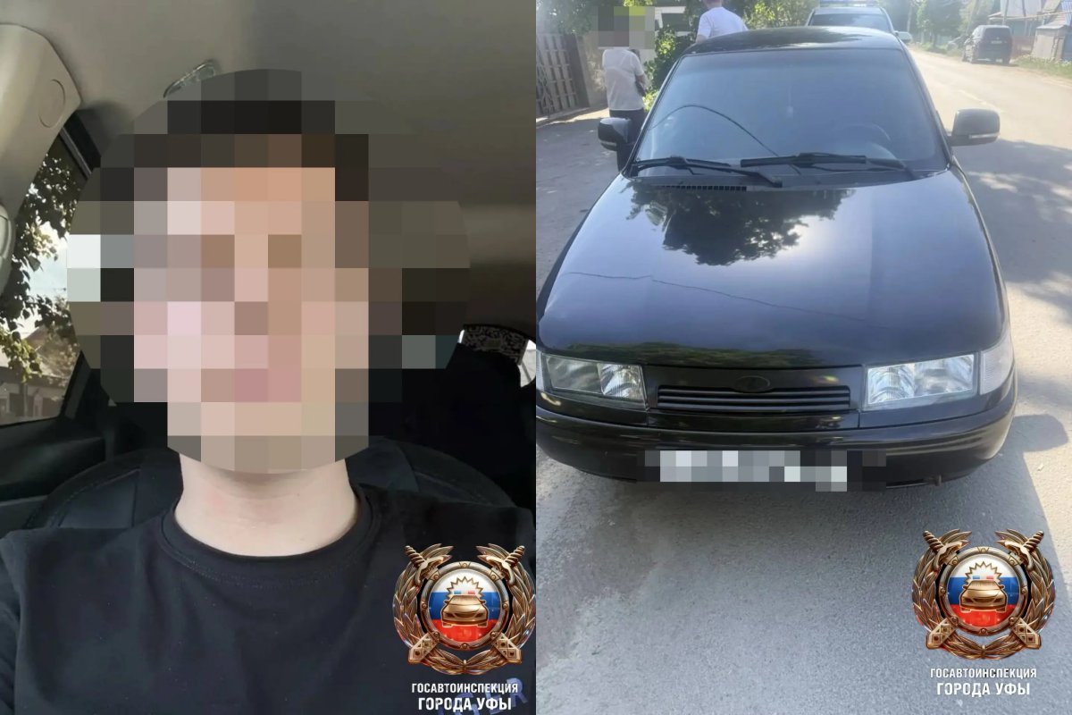 В Уфе поймали подростка за рулем легковушки