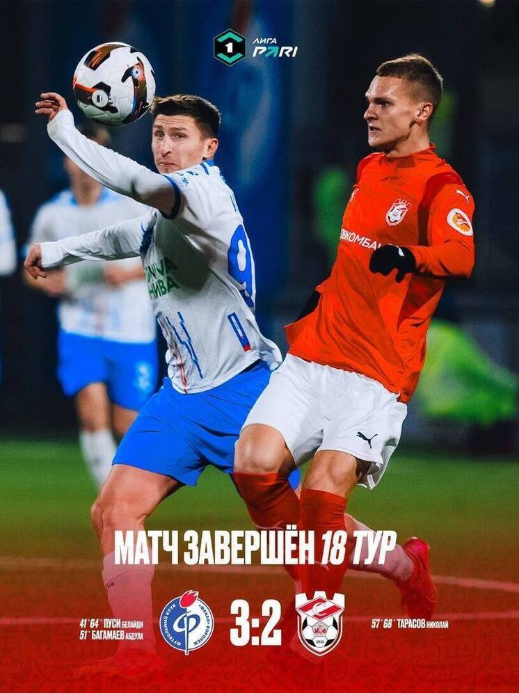 Костромской «Спартак» проиграл воронежскому «Факелу» со счетом 3:2