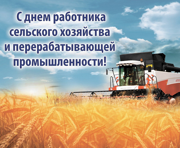 Поздравление главы Верхнемамонского муниципального района Н.И. Быкова с Днём работника сельского хозяйства и перерабатывающей промышленности