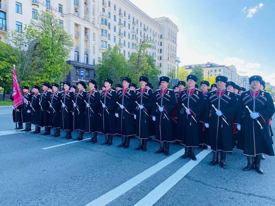 Атаман Кубанского казачества принял участие в генеральной репетиции Парада Победы на Красной Площади