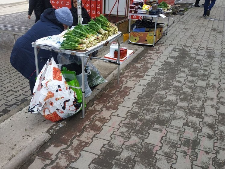 На улицах Хабаровска появились торговцы черемшой