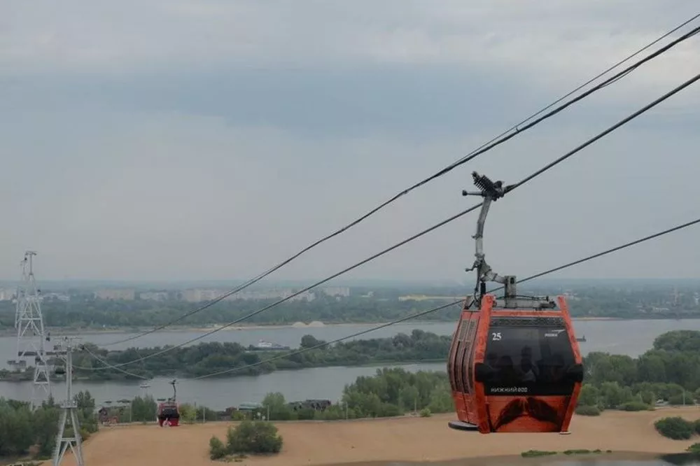 Канатная дорога новгород фото Нижегородская канатная дорога возобновила работу вечером 14 ноября Регионы Селдо