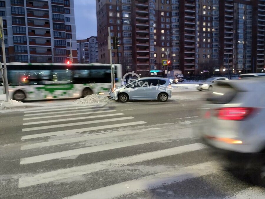 Момент аварии в благовещенске