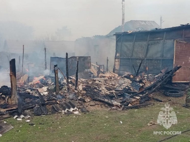 Четыре дома горели в селе Корнеевка под Саратовом
