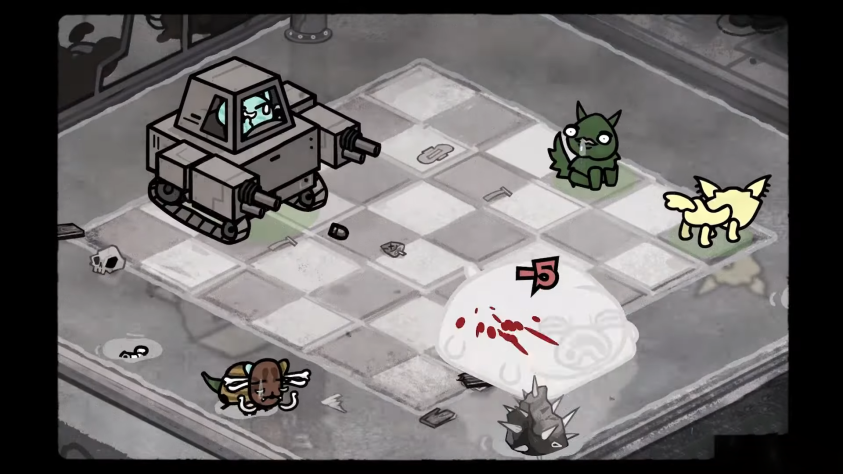 забавный кошачий бой в игре Mewgenics экран Steam Deck