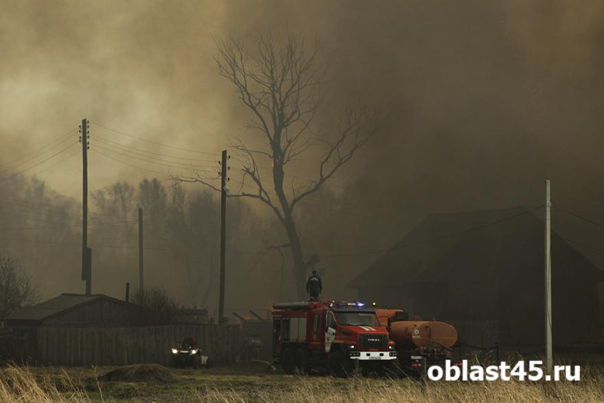 В селе Чаши Курганской области произошёл крупный пожар