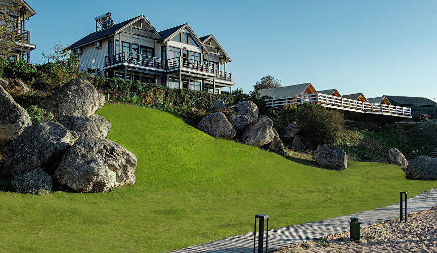 Территория отеля Riga Village Resort