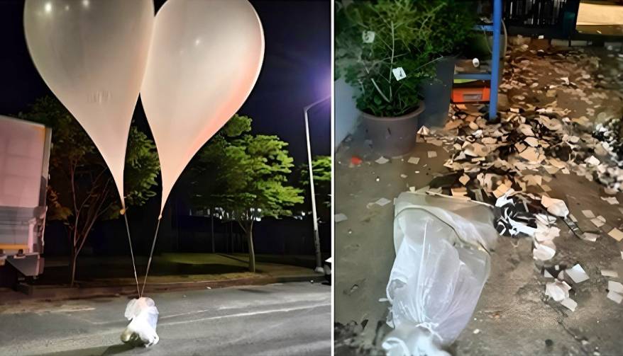 Южная и Северная Кореи обменялись мешками с нечистотами при помощи воздушных шаров