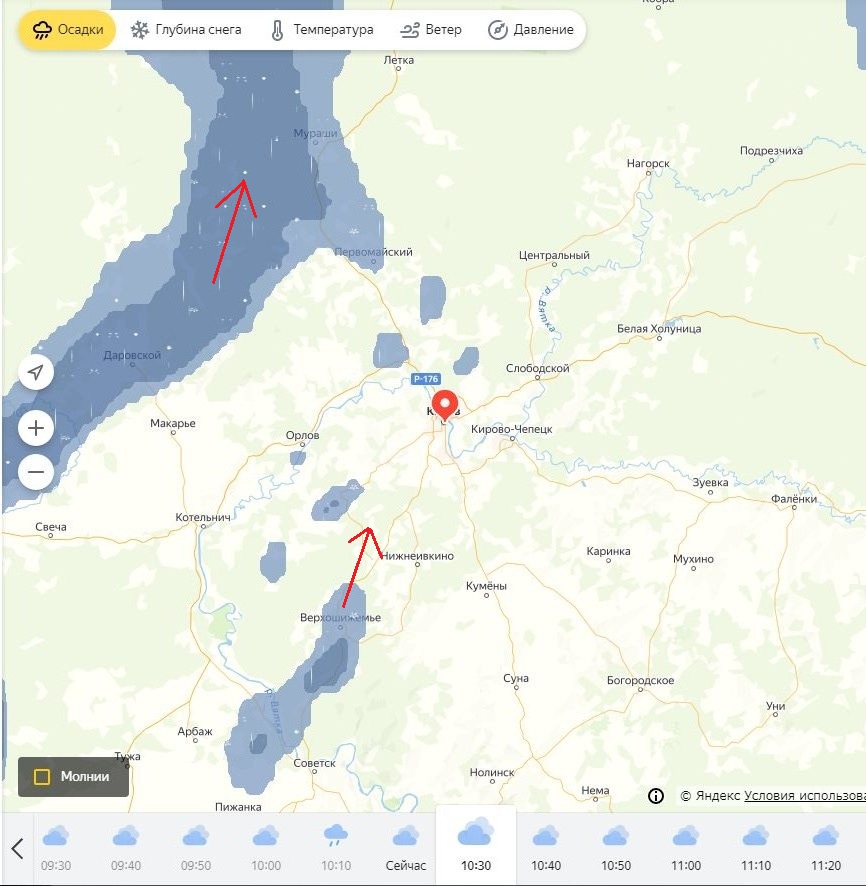 Карта осадков петербург