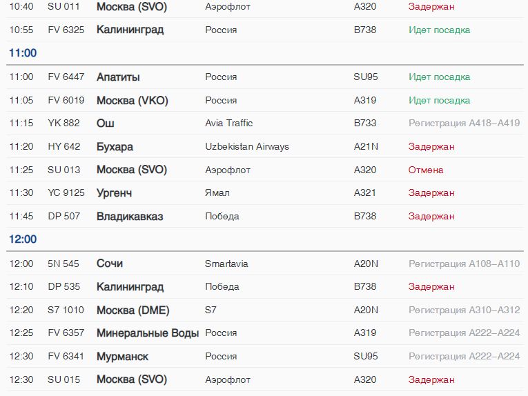 Калининград москва вылет сегодня расписание